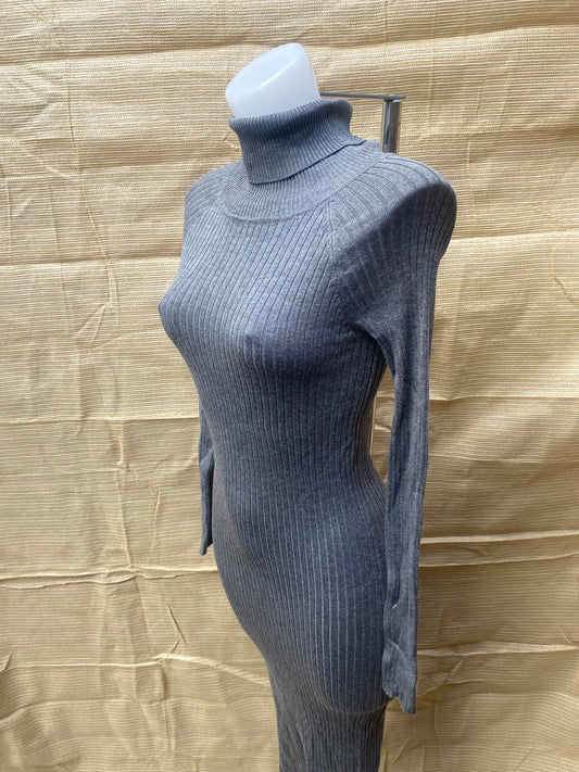 tight long polo neck dress 1209