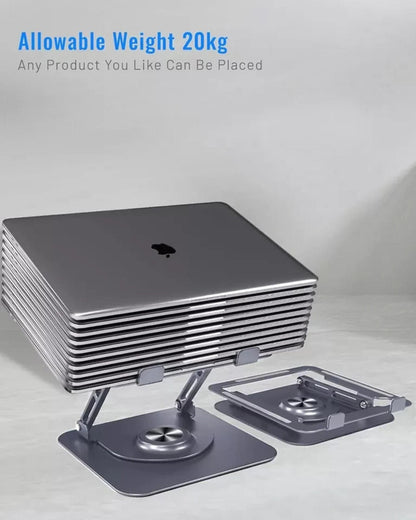 Laptop Stand Riser 360° Rotating Base Adjustable Macbook Pro Tablets 10-17"
