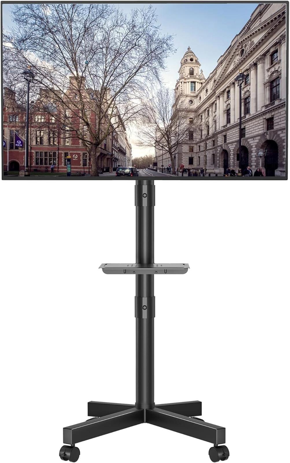 Mobile TV Stand on Wheels Tilt Rolling Up to 25KG VESA 400x400mm 23-60 inch