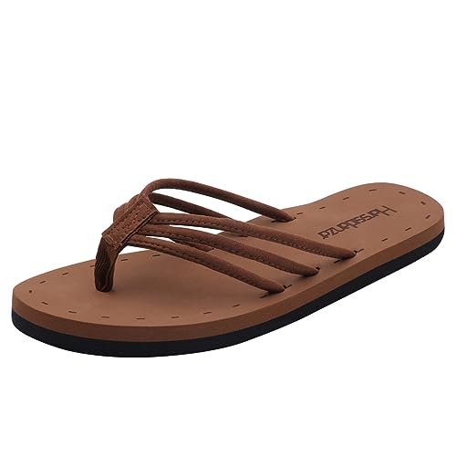 Harssidanzar Ladies Flip Flops Summer Beach Thong Sandals Lightweight with Arch Support KL221UK|B0CB3Z4DXQ