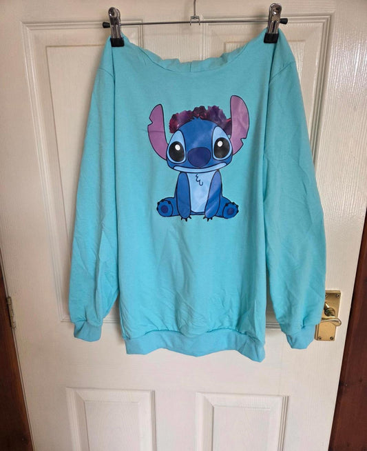 years 10-11 kids children's child Long Sleeved Light Blue Thin stitch Jumper unisex 2318