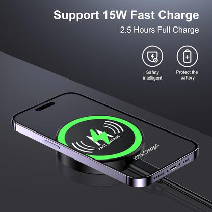 KKM Magnetic Wireless Charger, Compatible with MagSafe Charger Include Adapter