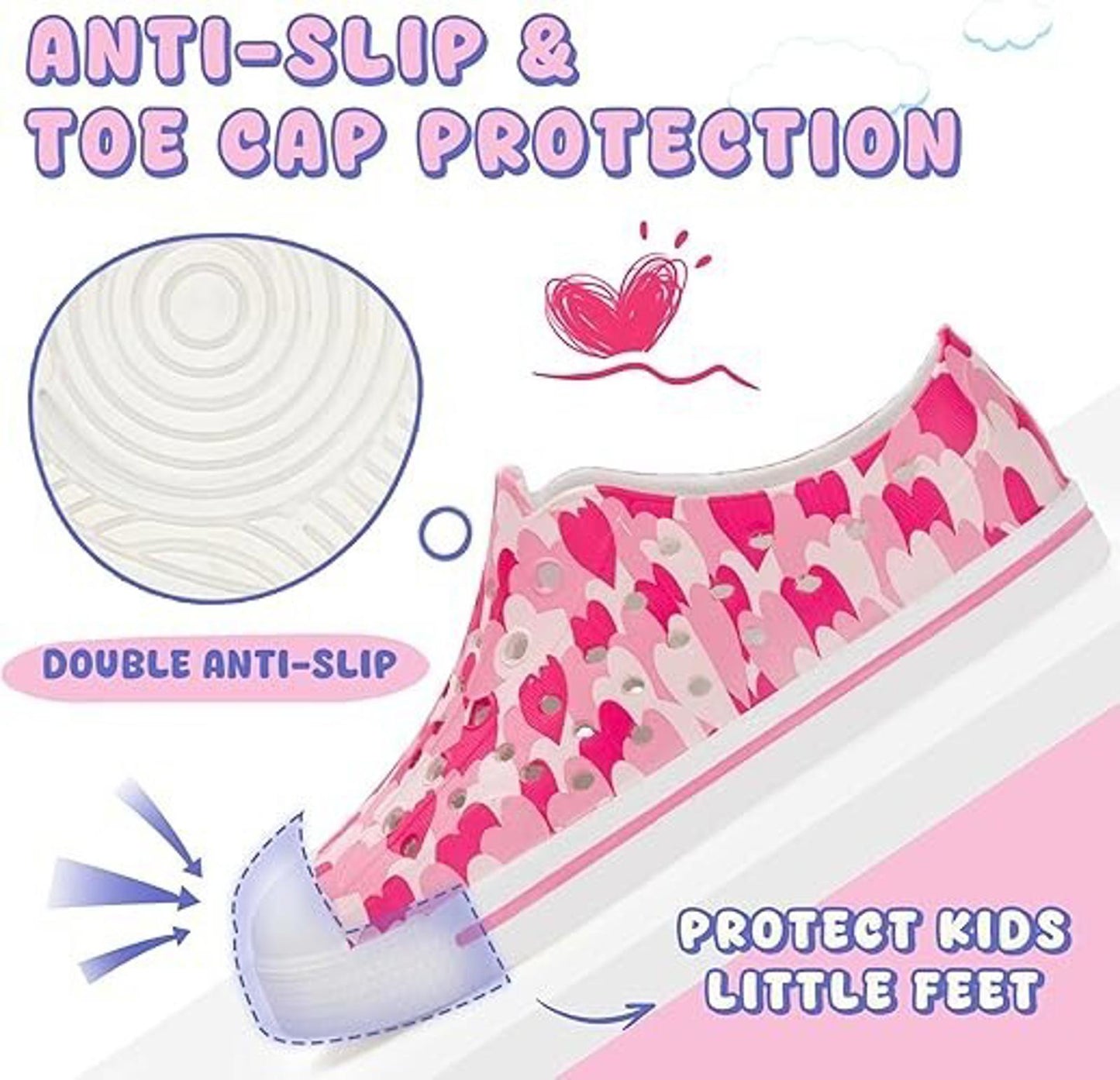Kids Toddler Water Shoes girls pink Beach Shoes Lightweight