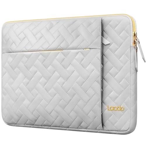 Lacdo Laptop Sleeve Case for 15 inch New MacBook Air M4 A3241 2025/M3 A3114/M2 A2941 2024-2023, 15 inch MacBook Pro A1990 A1707, Dell XPS 15 Plus 2022-2020 Computer Bag Accessory Pocket, Space Gray|B0D86KXJ98