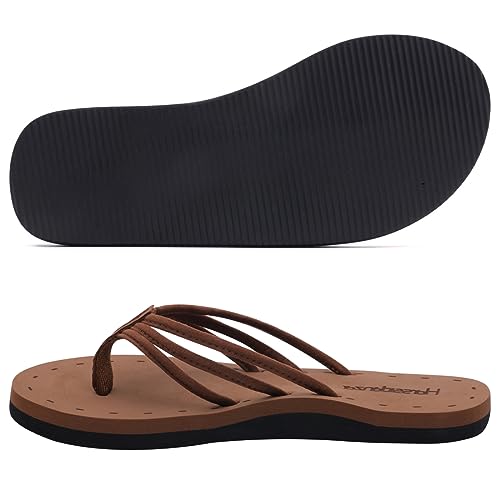 Harssidanzar Ladies Flip Flops Summer Beach Thong Sandals Lightweight with Arch Support KL221UK|B0CB3Z4DXQ