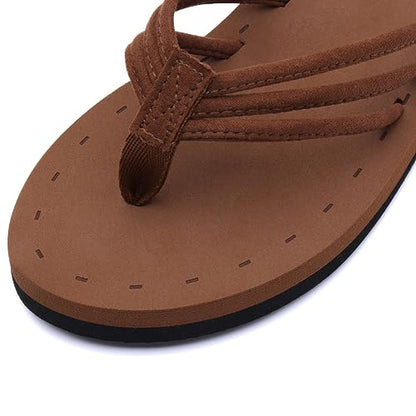 Harssidanzar Ladies Flip Flops Summer Beach Thong Sandals Lightweight with Arch Support KL221UK|B0CB3Z4DXQ
