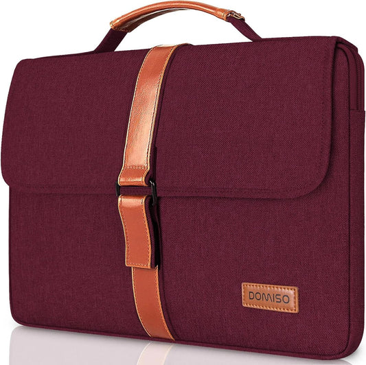 DOMISO 15.6" Laptop Sleeve Case Bag Work Portable Lightweight  purple canvas