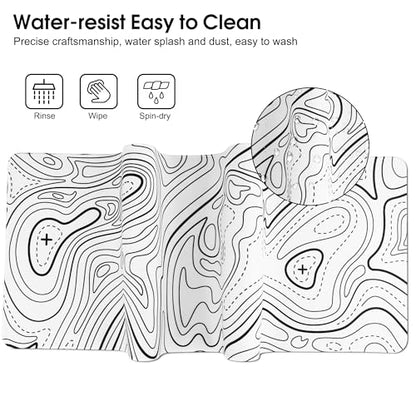 HoYiXi Mouse Pad for Home Office Work,Gaming Mouse Pad Desk Pad Soft Smooth Surface and Anti-Slip Rubber Base Waterproof Soft Cloth XX Mouse Mat 600 x 300 x 3MM,White|B0CMZPZ1NS