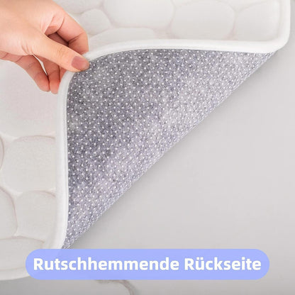 Memory Foam Bath Mat Rug Absorbent Non-Slip 50 x 80 cm, White