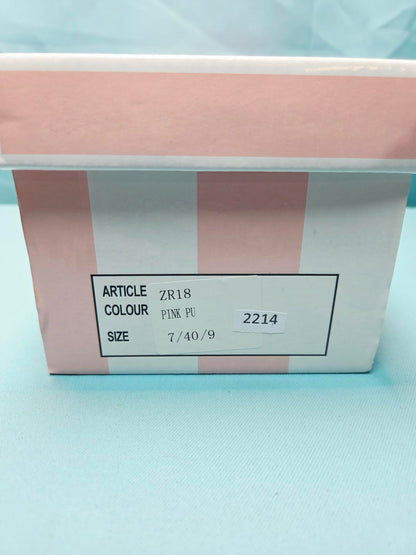 Woman's size 7 pink Open Toe Flats 2214