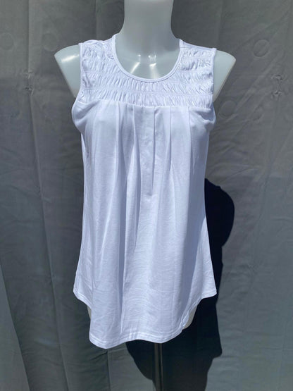 sleeveless pleated top 1179