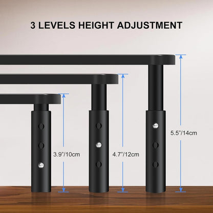 Bracwiser Monitor Stand Riser, Metal Computer Stand, 3 Height Large Universal