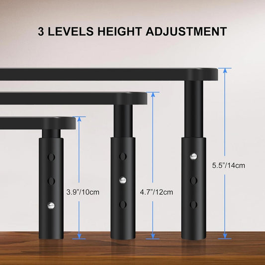 Bracwiser Monitor Stand Riser, Metal Computer Stand, 3 Height Large Universal