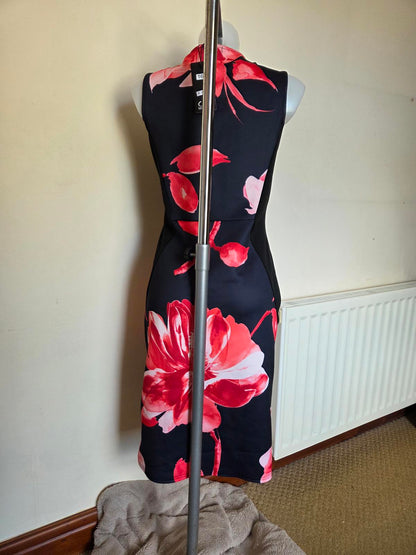 Size 16 Black and red stretchy material dress 2077