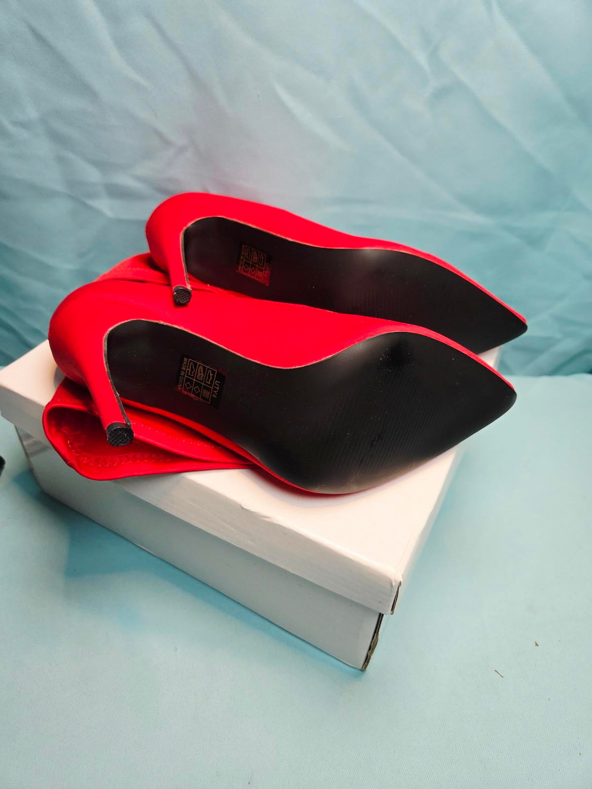 Woman's Red lycra boots 2180