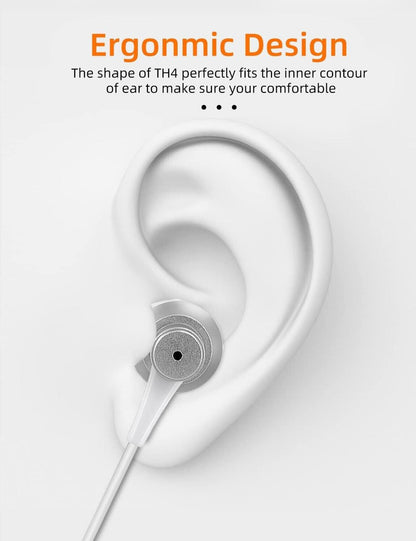 MAS CARNEY USB C Headphones TH4, Built-in Digital Chipset and Microphone, Black.