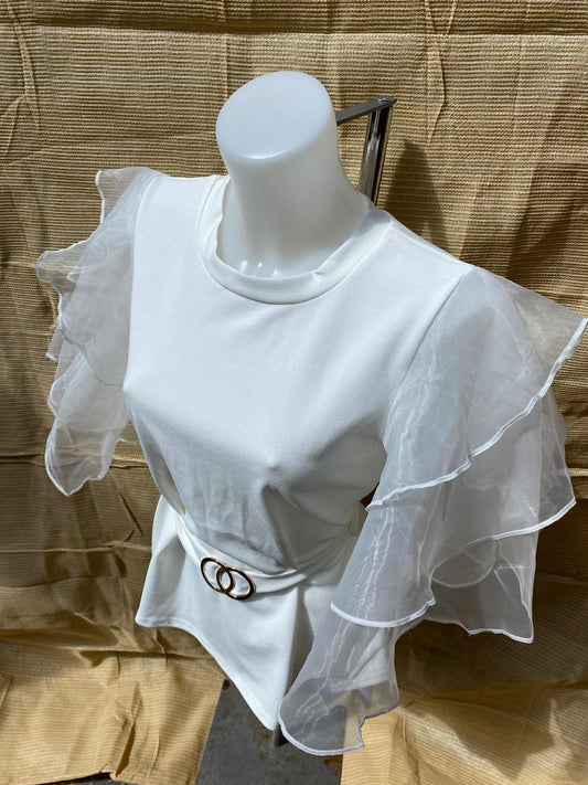 WAS £20 Long top fishnet style sleeves 1203