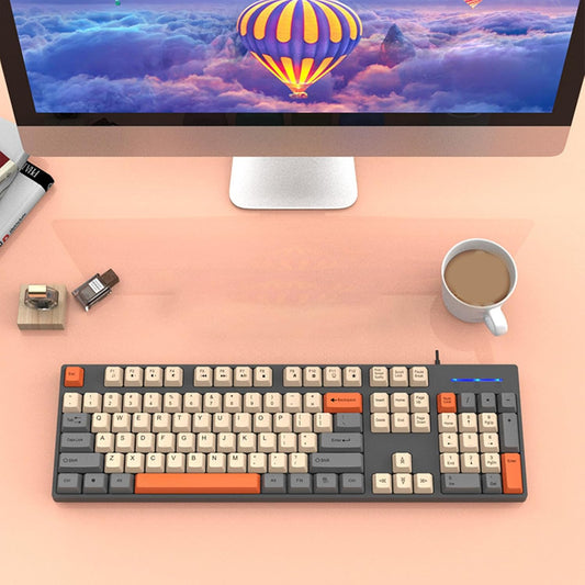 Elprico Wired Keyboard, Multimedia USB, Foldable Stands, USB Plug and Play, Office & Gaming, XP 7 8 10 11, OS X (Grey)