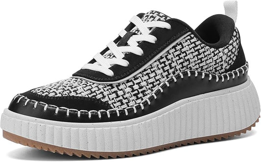 DREAM PAIRS Womens Trainers Platform Trainers Casual Fashion Road Running Shoes for Women SDFN2379W