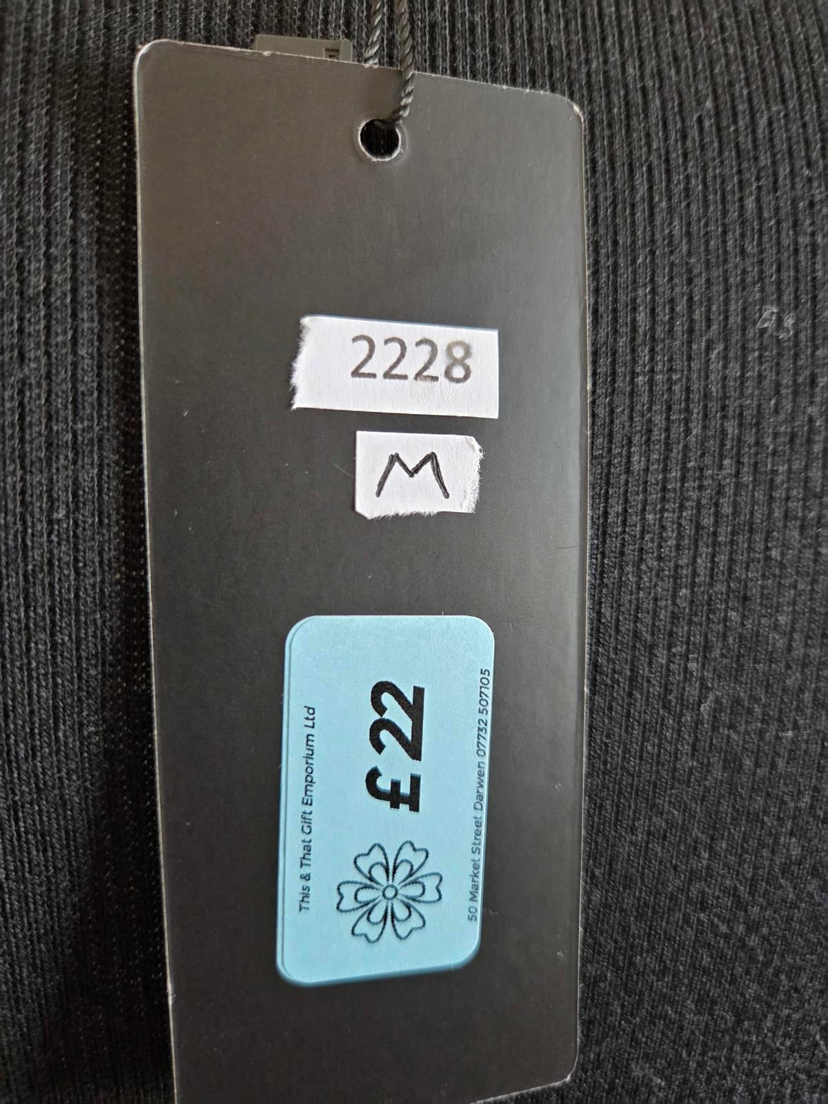 Size M Black Long Sleeve dress with lace patterned sleeves 2228