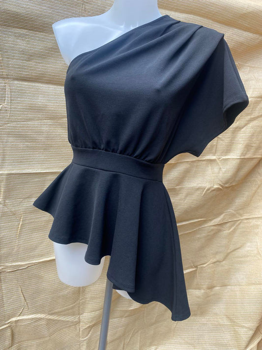 Lovely of the shoulder asymmetrical top 1210