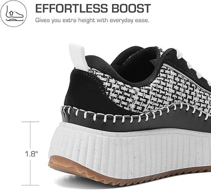DREAM PAIRS Womens Trainers Platform Trainers Casual Fashion Road Running Shoes for Women SDFN2379W