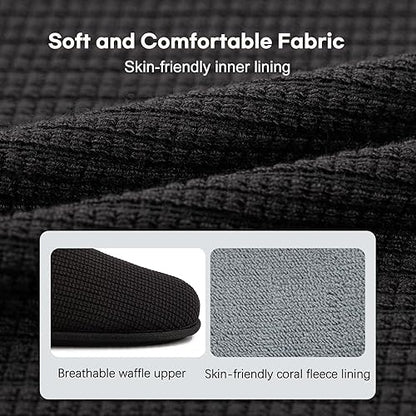 LongBay Men's Two-Tone Slippers Cozy Memory Foam House Shoes size 12-13
