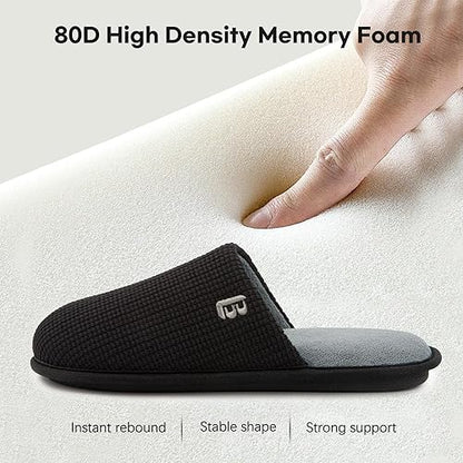 LongBay Men's Two-Tone Slippers Cozy Memory Foam House Shoes size 12-13