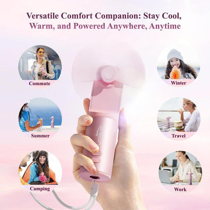 Hand Warmers Rechargeable Portable Handheld Desk Fan Power Bank torch