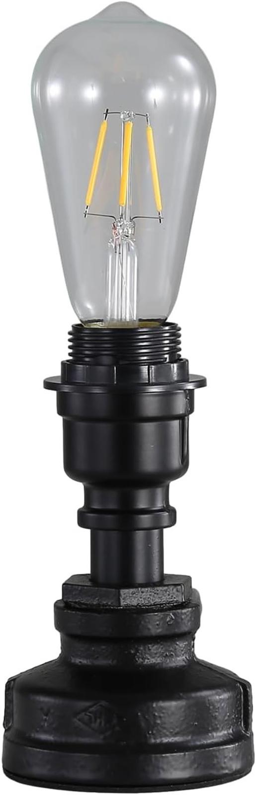 Kaj Hejmo Vintage Table Lamp with Lampshade Light Bulb E27 Bedside Table Lamp