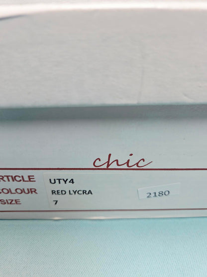Woman's Red lycra boots 2180