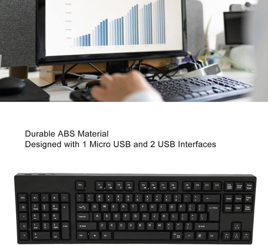 CCYLEZ Left Handed Keyboard, Office Accounting Keyboard, Plug and Play Black New