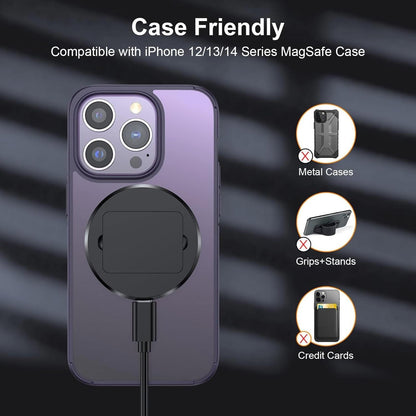 KKM Magnetic Wireless Charger, Compatible with MagSafe Charger Include Adapter