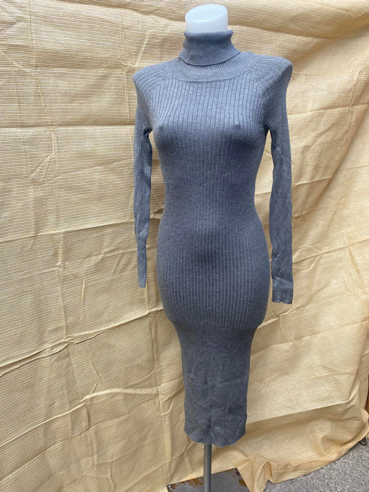 tight long polo neck dress 1209