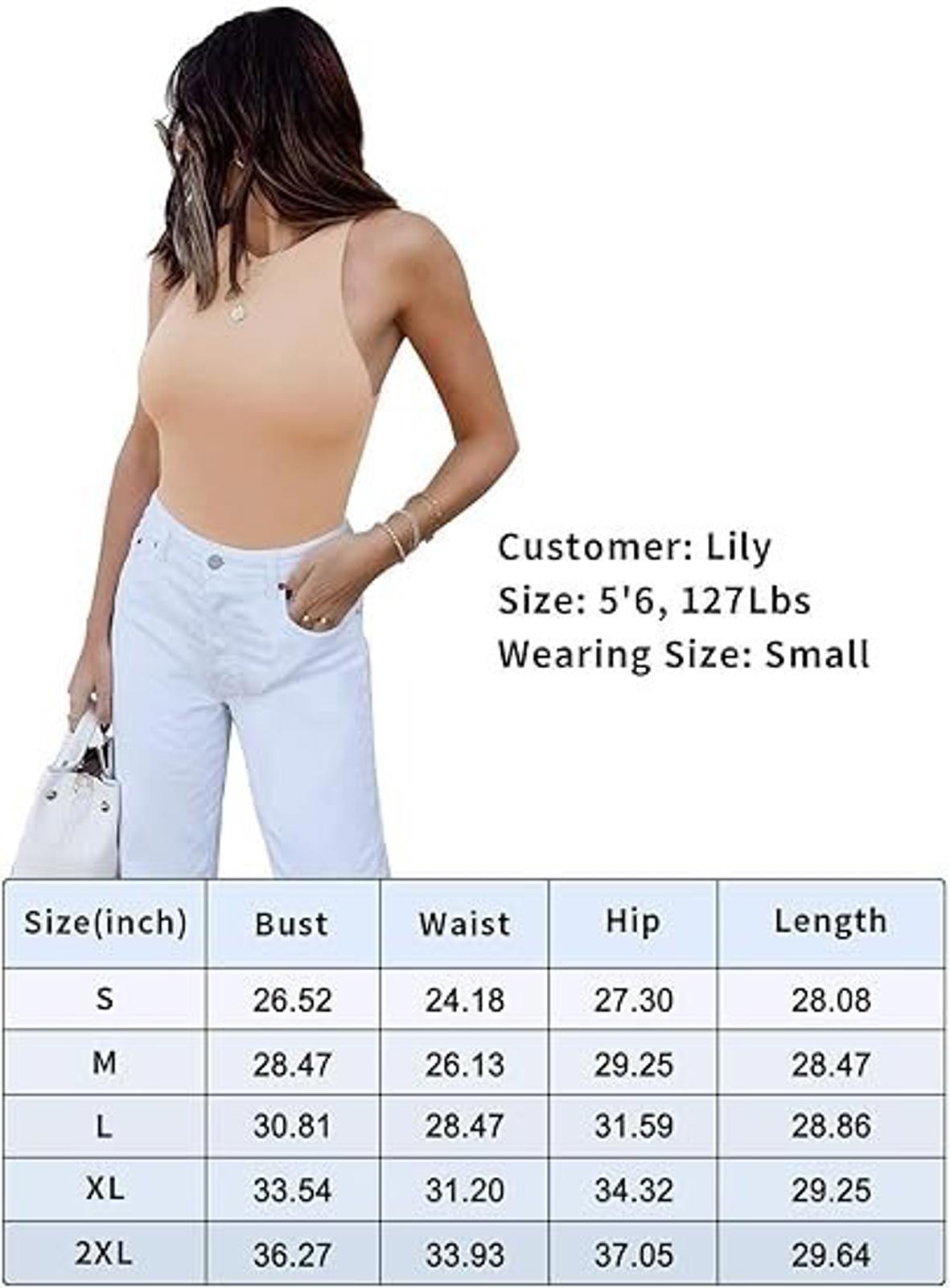 ReoRia Women's Sleeveless Racer Back Halter Neck Bodysuit Tank Tops Size Large