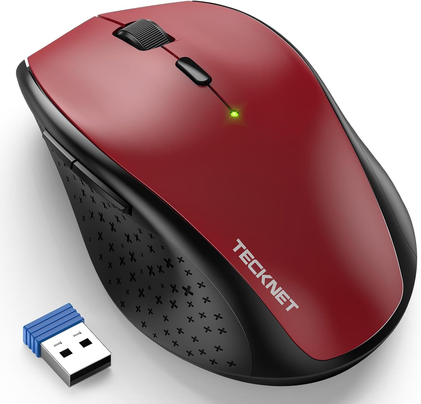 TECKNET 2.4G Wireless Mouse for Laptop, 4800 DPI Optical Computer Mice with 6 Adjustable Levels, 30 Months Long Battery Life Cordless Silent USB Mouse for Notebook, PC, Office Home Work