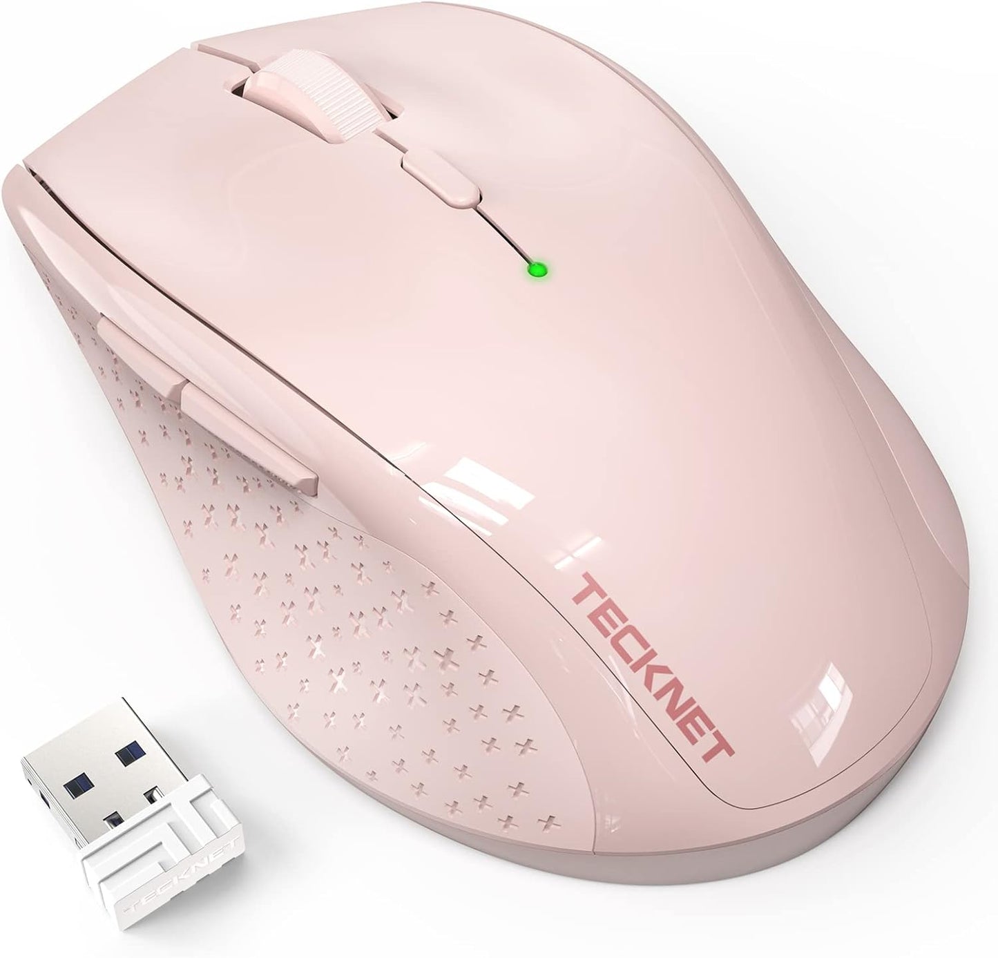 TECKNET 2.4G Wireless Mouse for Laptop, 4800 DPI Optical Computer Mice with 6 Adjustable Levels, 30 Months Long Battery Life Cordless Silent USB Mouse for Notebook, PC, Office Home Work