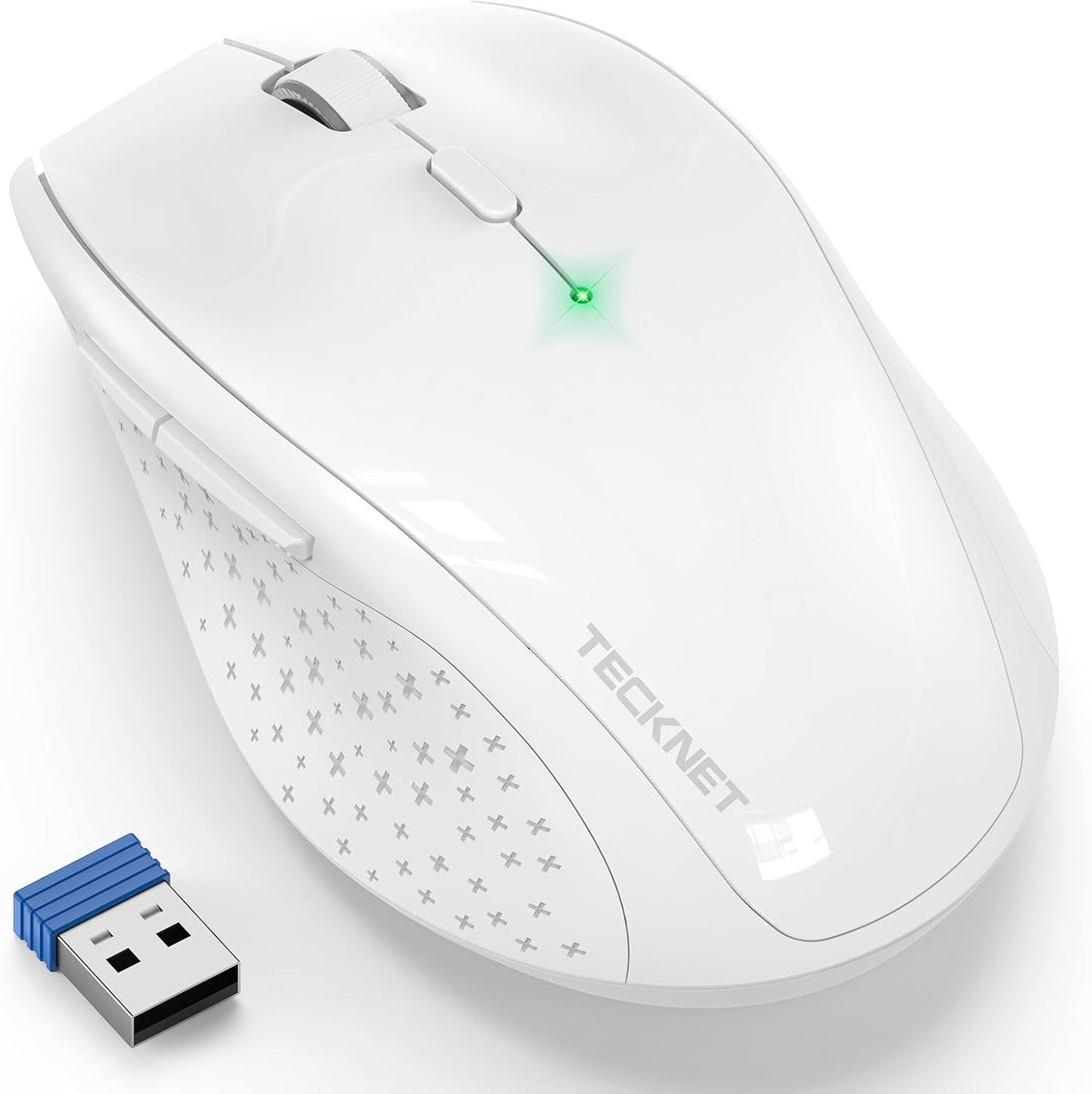 TECKNET 2.4G Wireless Mouse for Laptop, 4800 DPI Optical Computer Mice with 6 Adjustable Levels, 30 Months Long Battery Life Cordless Silent USB Mouse for Notebook, PC, Office Home Work