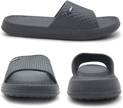 HEVA Shower Slippers Slide Sandals Mens Open Toe Bathroom Beach Indoor House Shoes