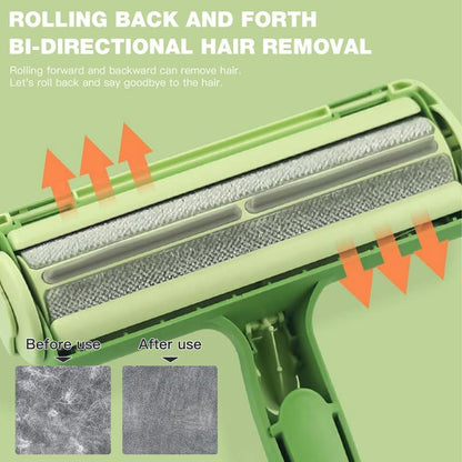 Pet Hair Remover Roller Helps EASILY remove Cat Dog Hair from Carpet, Sofa, Furniture, Bedding, Stairs, Cat Hair Remover, Dog Hair Remover REUSABLE, Roll-Collect-Dispose system ALL IN ONE