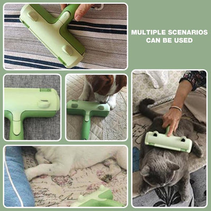 Pet Hair Remover Roller Helps EASILY remove Cat Dog Hair from Carpet, Sofa, Furniture, Bedding, Stairs, Cat Hair Remover, Dog Hair Remover REUSABLE, Roll-Collect-Dispose system ALL IN ONE