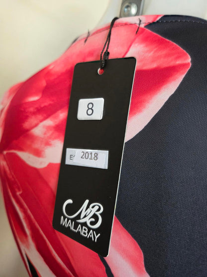 Size 8 Black and red stretchy material dress 2018