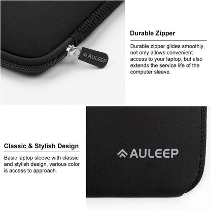 AULEEP Laptop Sleeves, 13 - 14Inch, Tablet Carrying sleeve, Black