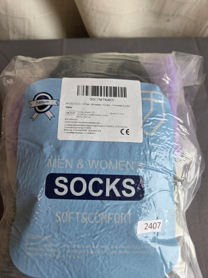 Unisex Socks thermal one size multi-coloured (pack of 5) 2407