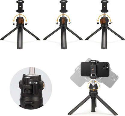 USKEYVISION - Extendable Tripod for Smartphone Selfie Stick, Black