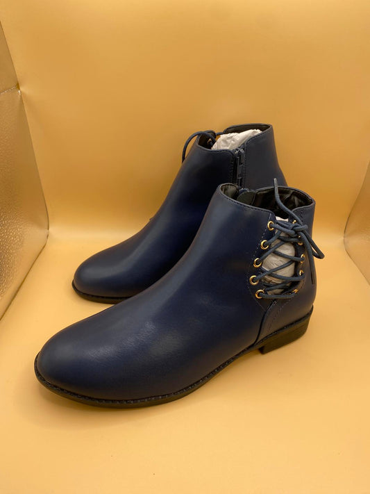 Zip up ankle boots with lace sides 1199