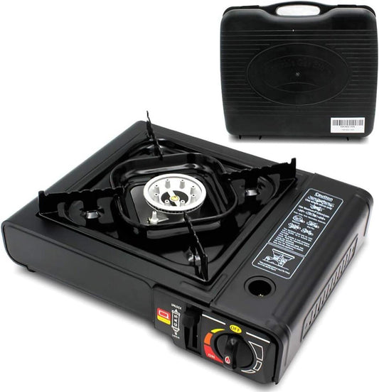 Yinleader Camping Stove Portable Gas Stove backpacking stove With Suitcase Black