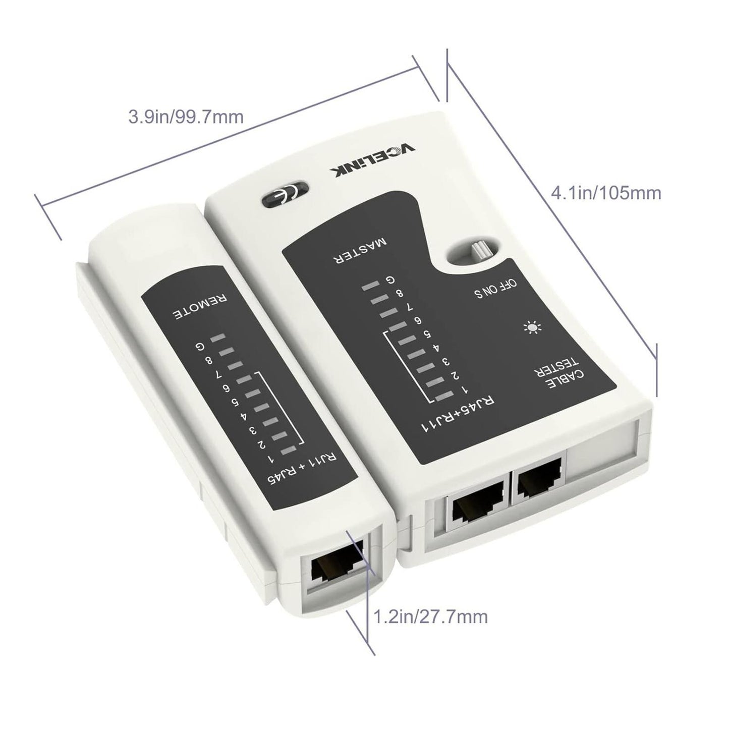 VCELINK GJ468 Network Cable Tester RJ45 Ethernet PoE Cat5/Cat6/Cat7 LAN RJ11