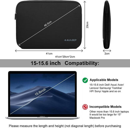 AULEEP Laptop Sleeves, 13 - 14Inch, Tablet Carrying sleeve, Black