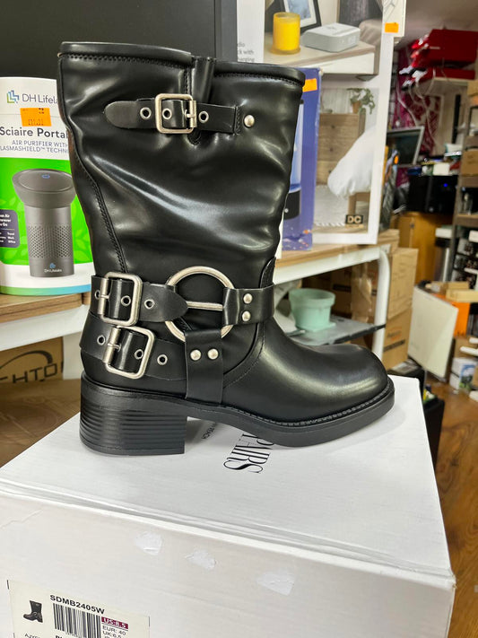 Pull On Comfy Mid Calf Boots for Women size 6.5